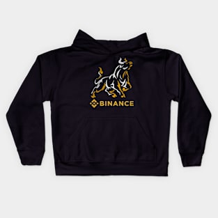 Bull Market Binance BNB Coin To The Moon Crypto Token Cryptocurrency Wallet HODL Birthday Gift For Men Women Kids Kids Hoodie